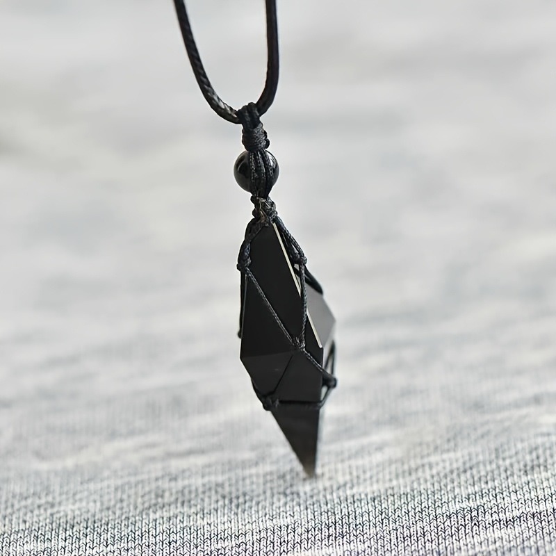 Black Obsidian Arrowhead Cryst - Fashion Ethnic Wear For Men 评论和价格