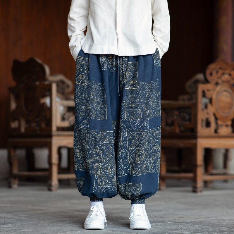 Men's Harem Pants Chinese Styl - Fashion Ethnic Wear For Men 评论和价格