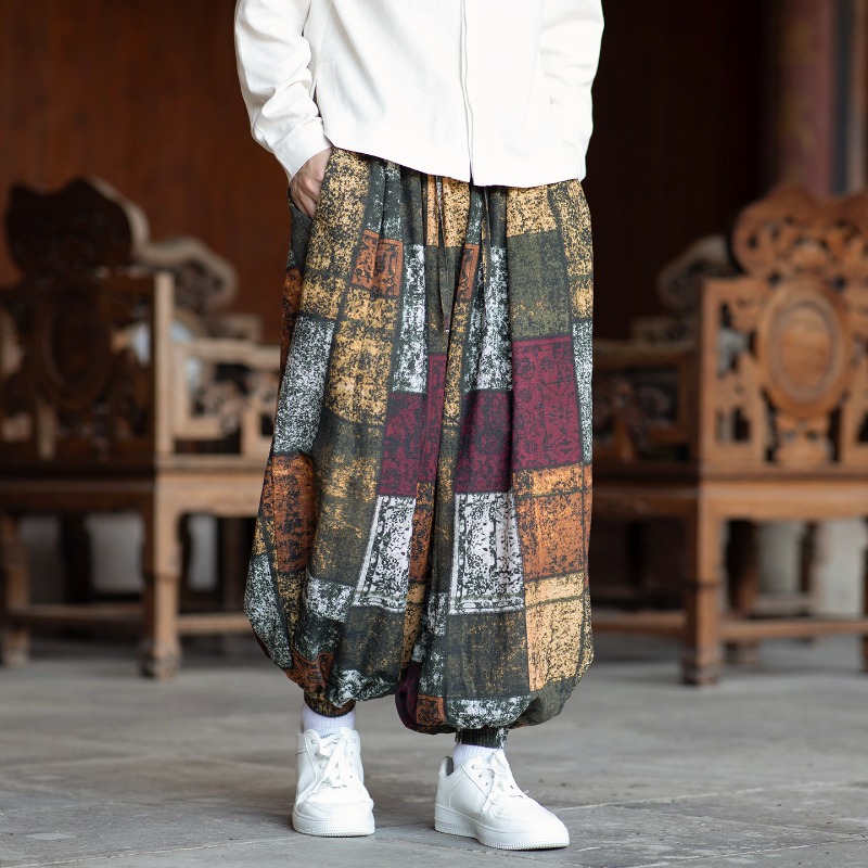Men's Harem Pants Chinese Styl - Fashion Ethnic Wear For Men 评论和价格