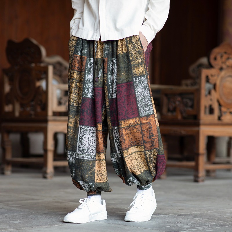 Men's Harem Pants Chinese Styl - Fashion Ethnic Wear For Men 评论和价格