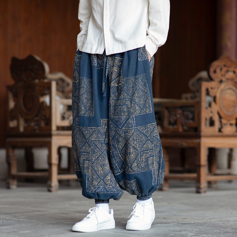 Men's Harem Pants Chinese Styl - Fashion Ethnic Wear For Men 评论和价格
